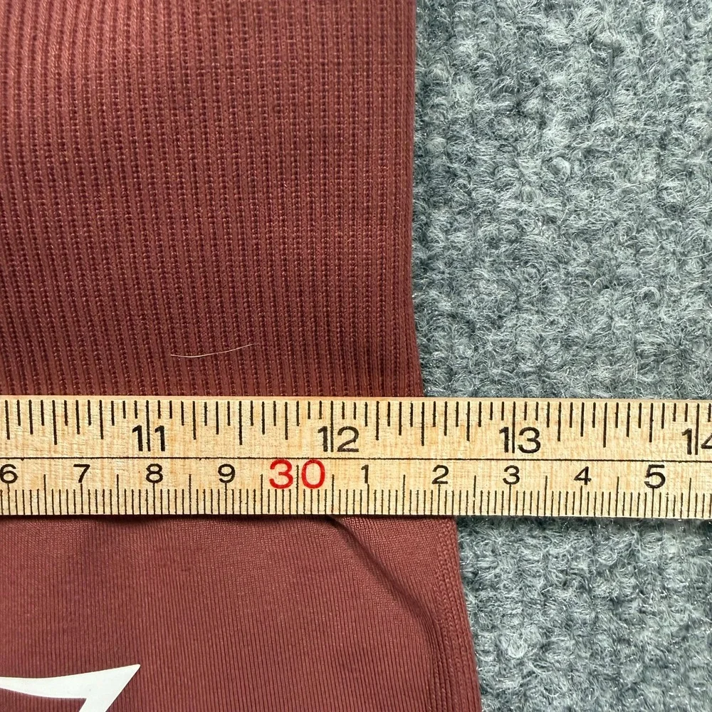 Gymshark Vital Seamless 2.0‎ Shorts Womens Small Burgundy High Waist Athletic